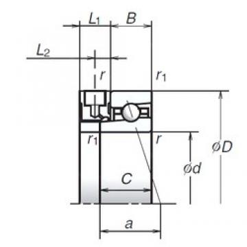 65 mm x 90 mm x 13 mm  NSK 65BER19XE Rolamentos de precisão de Baixa geração de calor