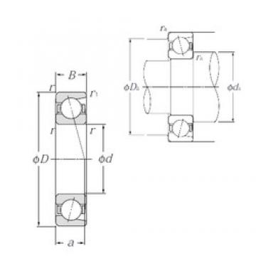 110 mm x 200 mm x 38 mm  NTN 7222C Rolamentos de precisão de Alta capacidade de carga