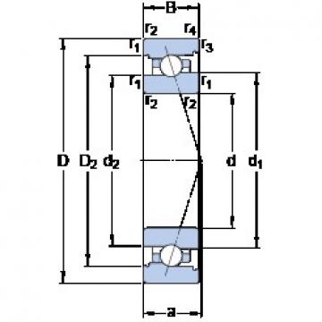 110 mm x 150 mm x 20 mm  SKF 71922 CB/HCP4A Rolamentos de esferas de contacto angulares lubrificados com óleo de ar ecológico