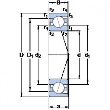 120 mm x 180 mm x 28 mm  SKF 7024 CD/P4A Rolamentos de esferas de contacto angulares lubrificados com óleo de ar ecológico