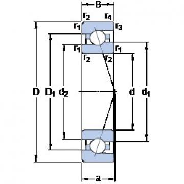 120 mm x 180 mm x 28 mm  SKF 7024 CE/P4A Rolamentos de esferas de contacto angular selados com lubrificação de gorduras