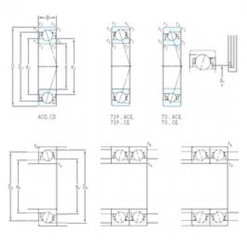 75 mm x 130 mm x 25 mm  SKF 7215 ACD/P4A Rolamentos de esferas de contacto angular selados com lubrificação de gorduras