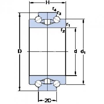 SKF BTW 150 CM/SP Rolamentos de esferas de contacto angular para motores e tornos