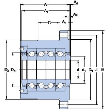 SKF FBSA 206 A/QFC Rolamentos de precisão de Alta capacidade de carga