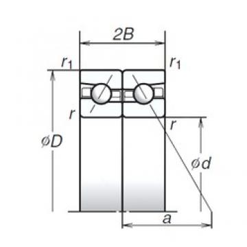 70 mm x 110 mm x 18 mm  NSK 70BAR10S Rolamentos de esferas de contacto angular selados com lubrificação de gorduras