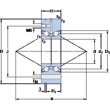 SKF BEAM 025075-2RZ/PE Rolamentos de esferas de contacto angular para motores e tornos