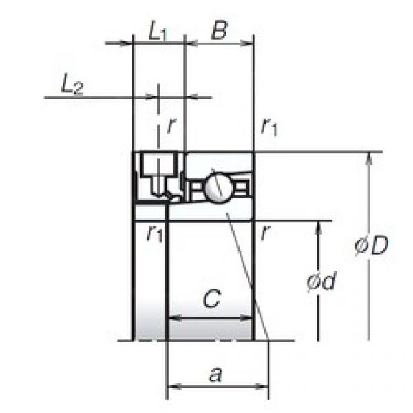 65 mm x 90 mm x 13 mm  NSK 65BER19XE Rolamentos de precisão de Baixa geração de calor #1 image