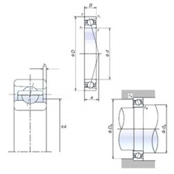 40 mm x 62 mm x 12 mm  NSK 40BER19H Rolamentos de esferas de impulso angular para parafusos #1 image